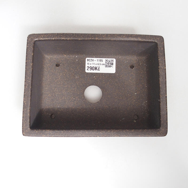 Bonsaischaal 15,5 x 11,5 x 6,5 cm, kleur bruin oker