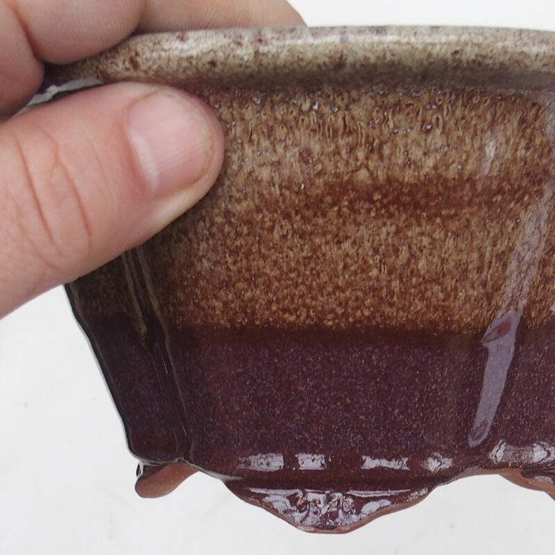 Bonsaischaal 15,5 x 13 x 7,5 cm, kleur bruin