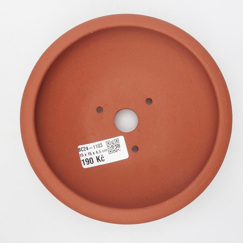 Bonsaischaal 15,5 x 15,5 x 4,5 cm, baksteenkleur