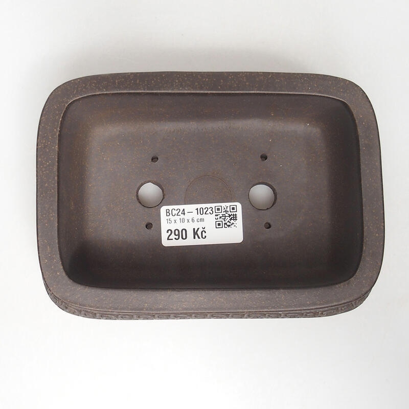 Bonsaischaal 15 x 10,5 x 5,5 cm, kleur bruin oker