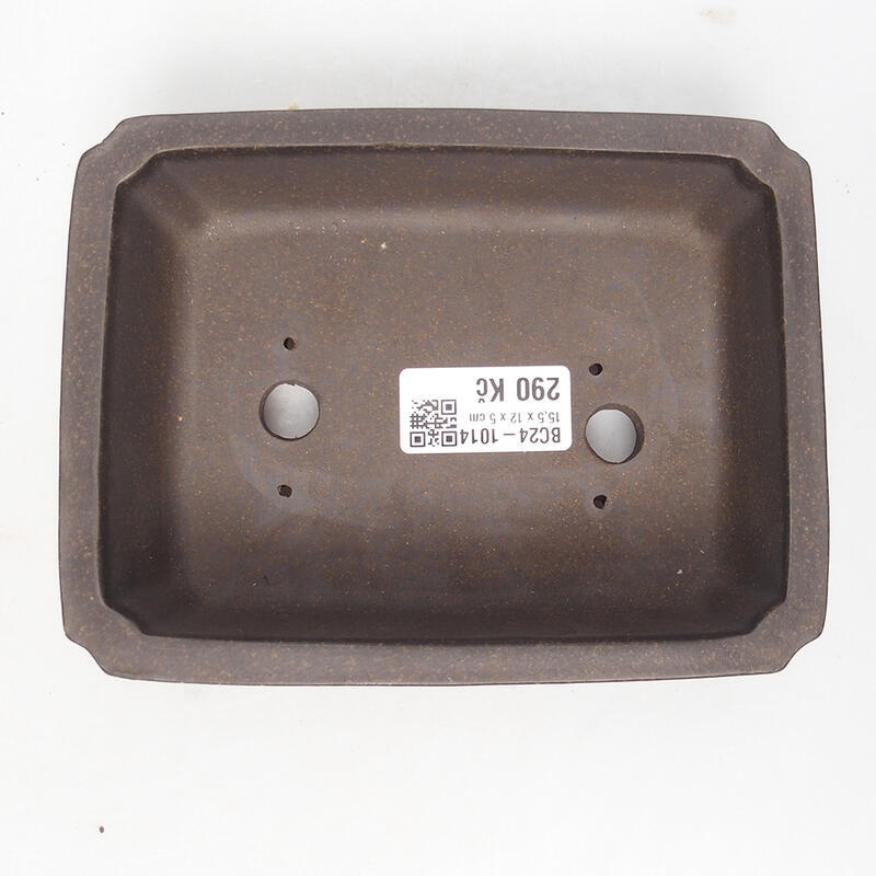 Bonsaischaal 15 x 11,5 x 4,5 cm, kleur bruin oker