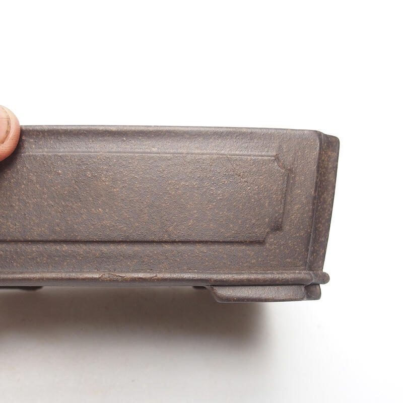 Bonsaischaal 15 x 11,5 x 4,5 cm, kleur bruin oker