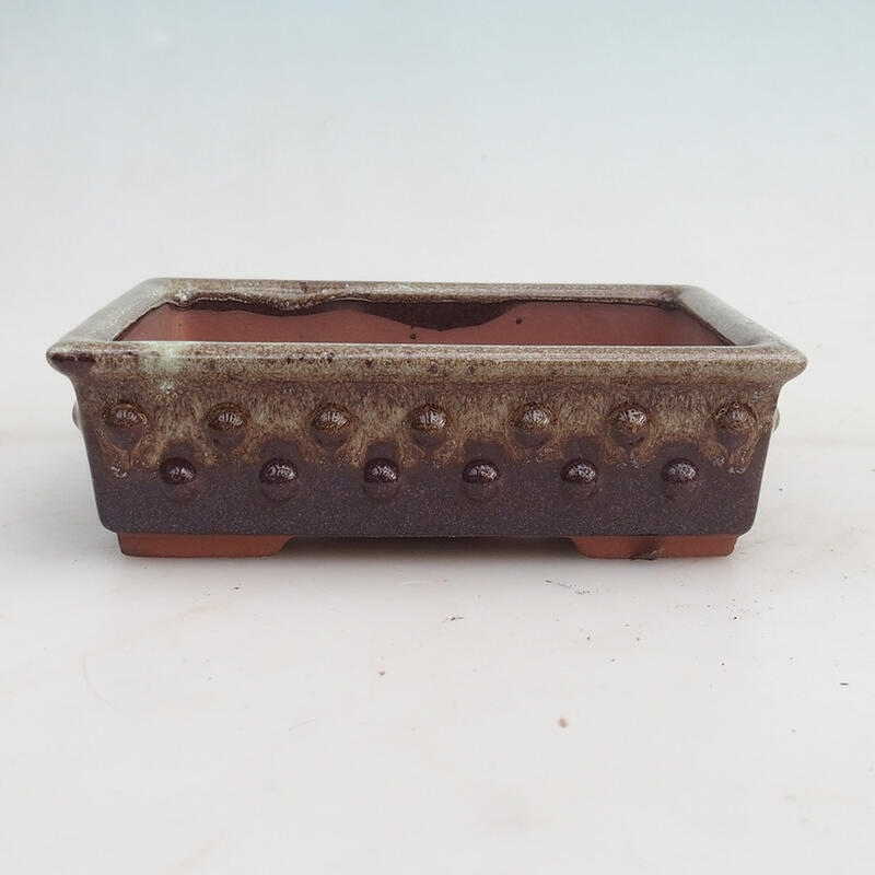 Bonsaischaal 15 x 11 x 4,5 cm, kleur bordeaux bruin