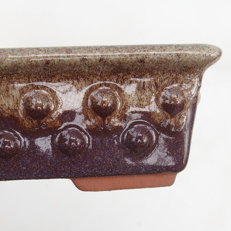 Bonsaischaal 15 x 11 x 4,5 cm, kleur bordeaux bruin