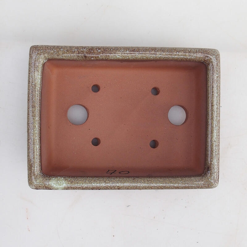 Bonsaischaal 15 x 11 x 4,5 cm, kleur bordeaux bruin