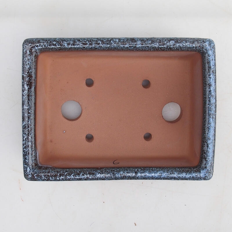 Bonsaischaal 15 x 11 x 4,5 cm, kleur bordeaux grijs