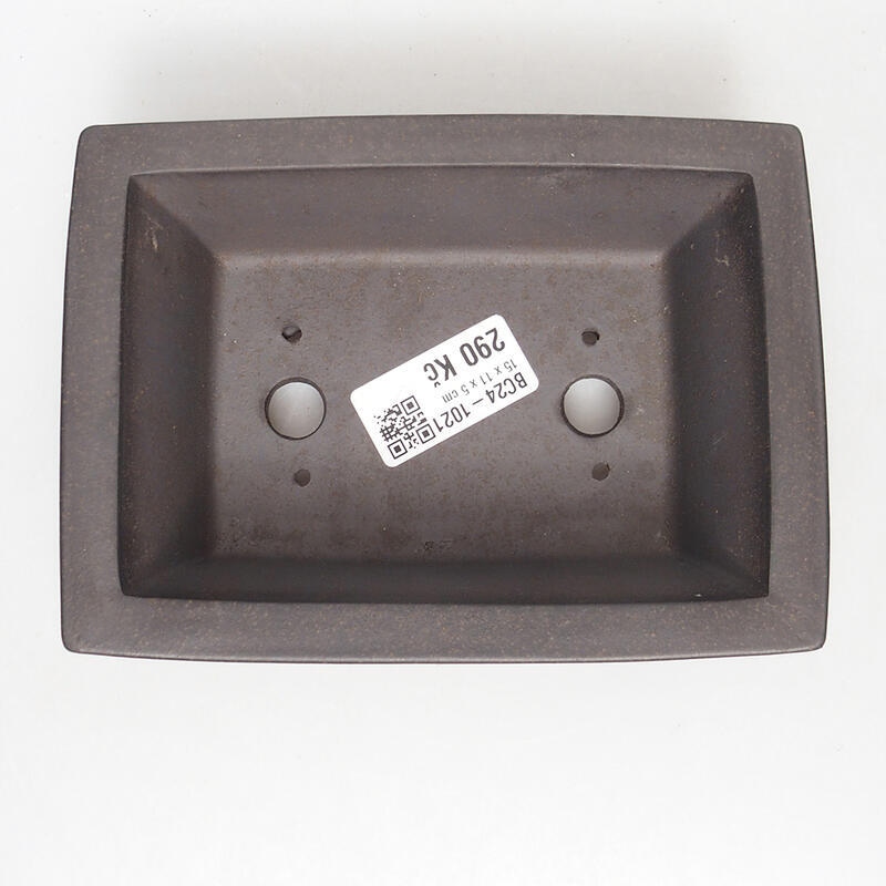 Bonsaischaal 15 x 11 x 5 cm, kleur okerbruin