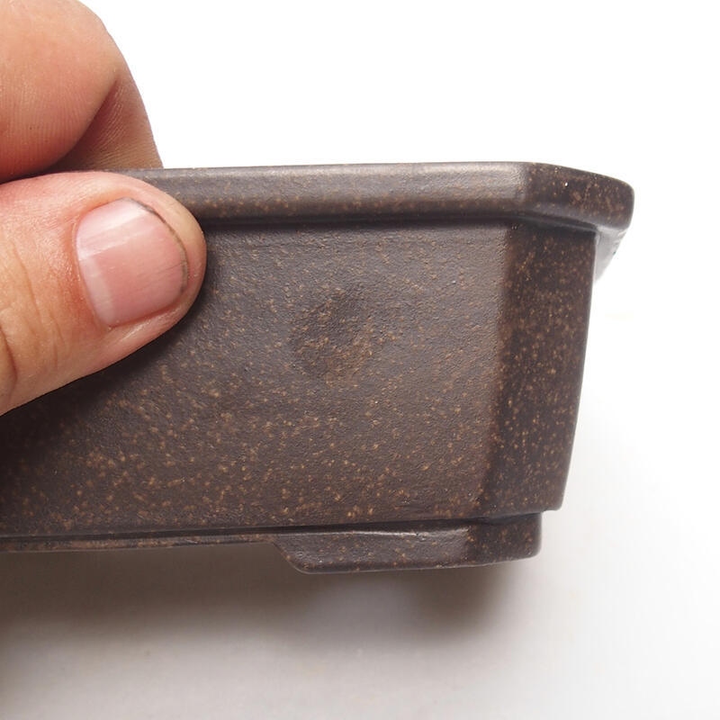 Bonsaischaal 15 x 11 x 5 cm, kleur okerbruin