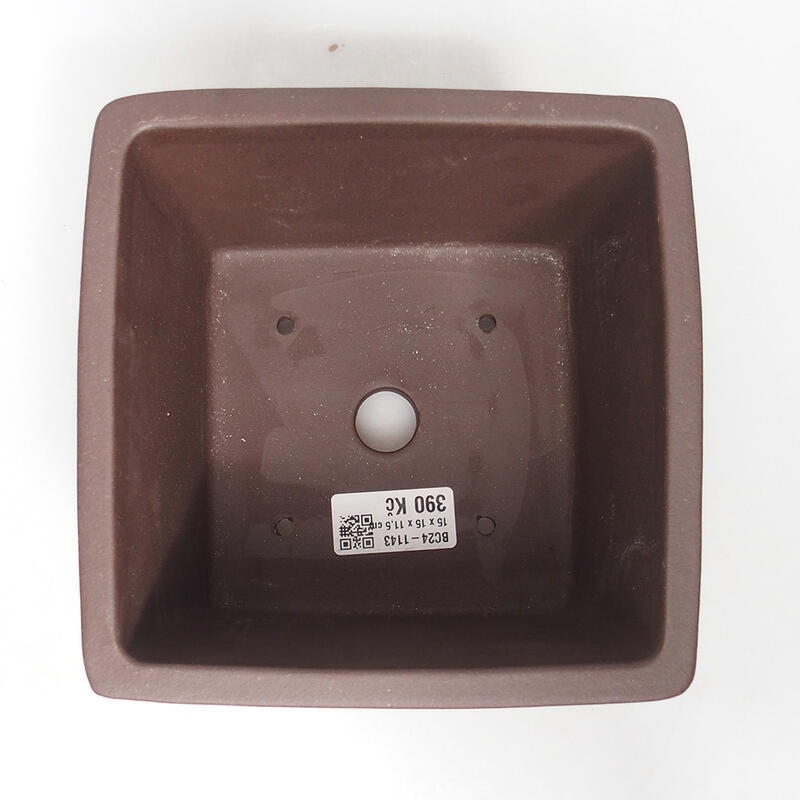 Bonsaischaal 15 x 15 x 11,5 cm, kleur bruin