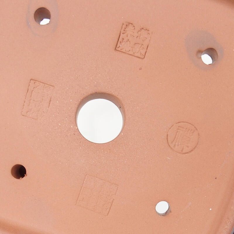 Bonsaischaal 15 x 15 x 4,5 cm, kleur bordeaux grijs