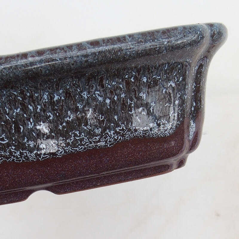 Bonsaischaal 15 x 15 x 4,5 cm, kleur bordeaux grijs