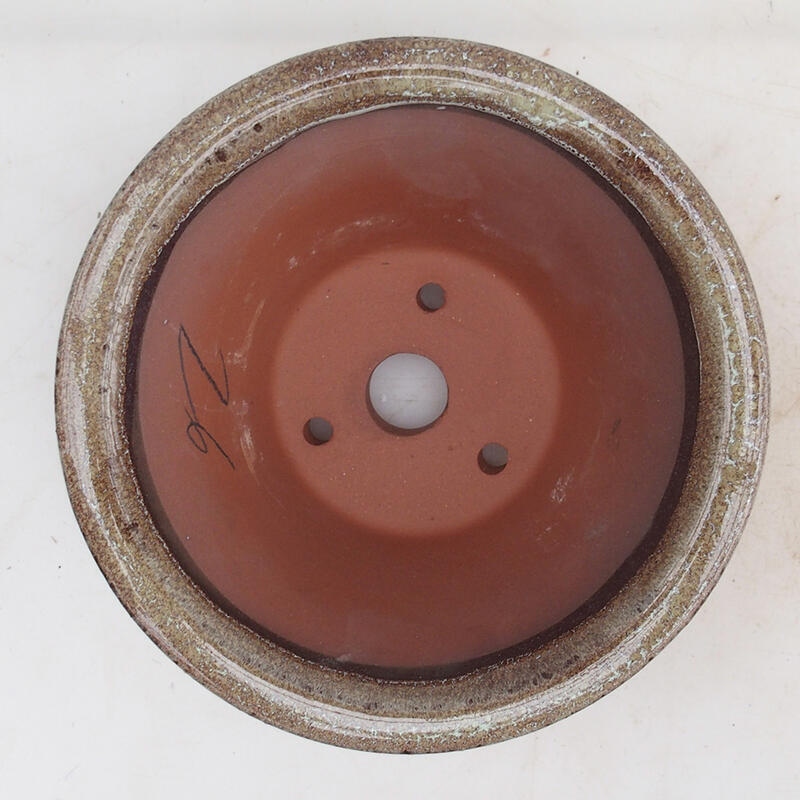 Bonsaischaal 15 x 15 x 7 cm, kleur bordeaux bruin