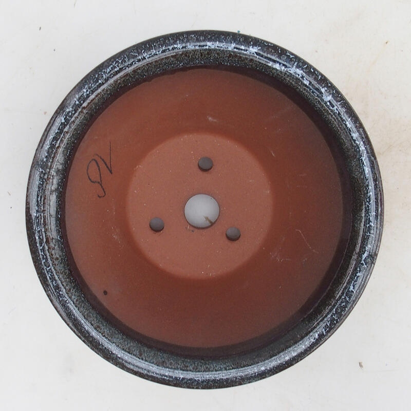 Bonsaischaal 15 x 15 x 7 cm, kleur bordeaux grijs