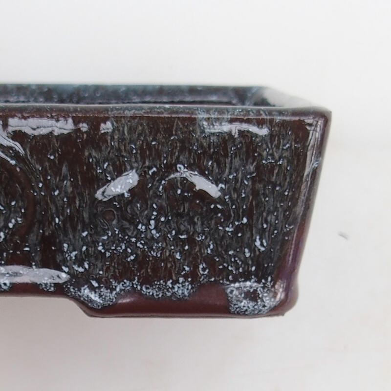 Bonsaischaal 16 x 11,5 x 4,5 cm, kleur bordeaux grijs