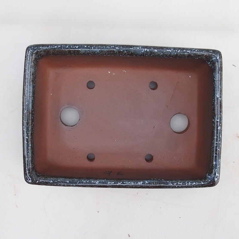 Bonsaischaal 16 x 11,5 x 4,5 cm, kleur bordeaux grijs