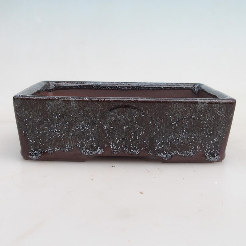 Bonsaischaal 16 x 11,5 x 4,5 cm, kleur bordeaux grijs