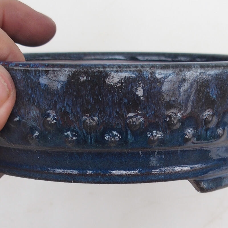 Bonsaischaal 16 x 16 x 5 cm, kleur blauw