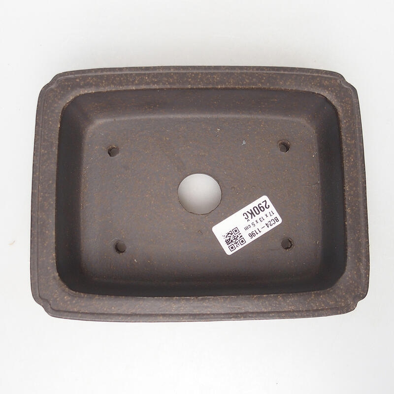 Bonsaischaal 17,5 x 13,5 x 5,5 cm, kleur bruin oker