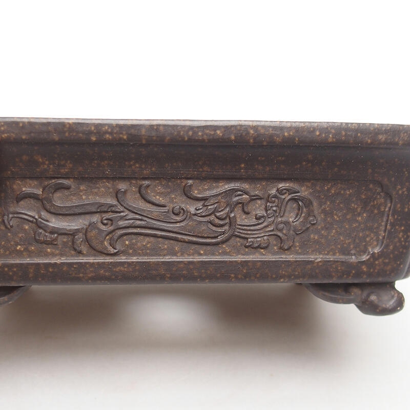 Bonsaischaal 17,5 x 13,5 x 5,5 cm, kleur bruin oker