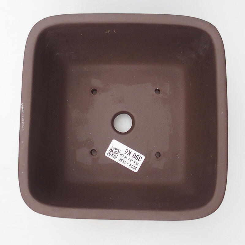 Bonsaischaal 17,5 x 17,5 x 10 cm, kleur bruin