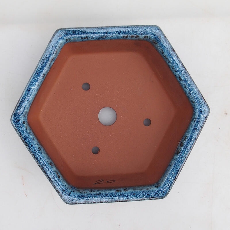 Bonsaischaal 17 x 15 x 6 cm, kleur blauw