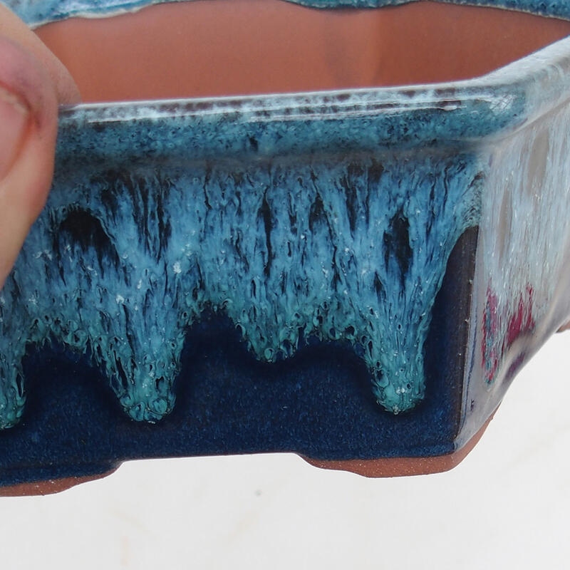 Bonsaischaal 17 x 15 x 6 cm, kleur blauw