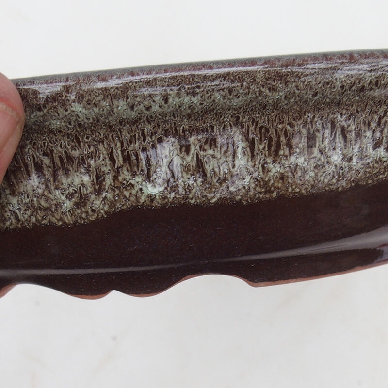 Bonsaischaal 18,5 x 15 x 4,5 cm, kleur bruin