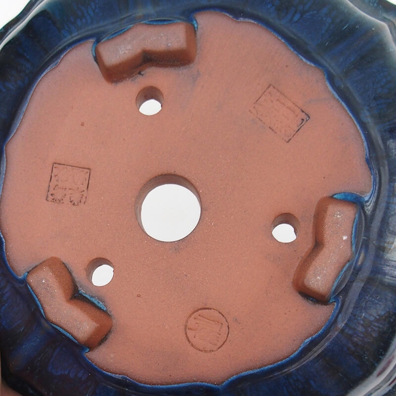 Bonsaischaal 18 x 18 x 6 cm, kleur blauw