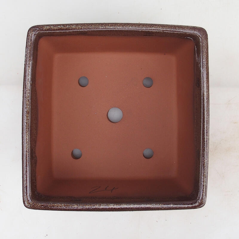 Bonsaischaal 19,5 x 19,5 x 10 cm, kleur bruin