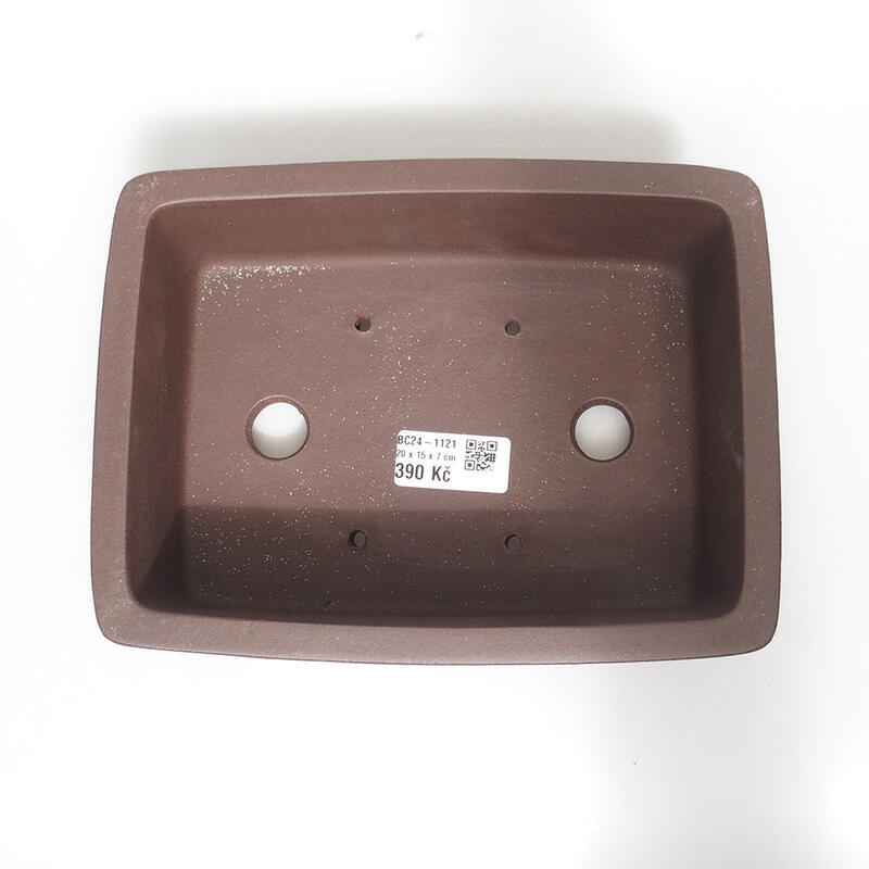 Bonsaischaal 20,5 x 15,5 x 7 cm, kleur bruin