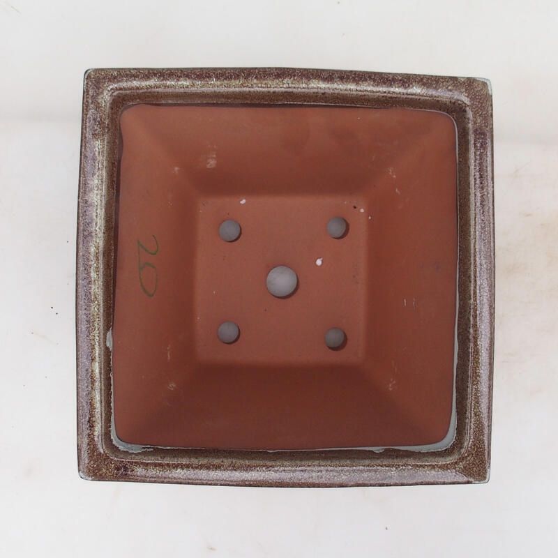 Bonsaischaal 20,5 x 20,5 x 15 cm, kleur bruin