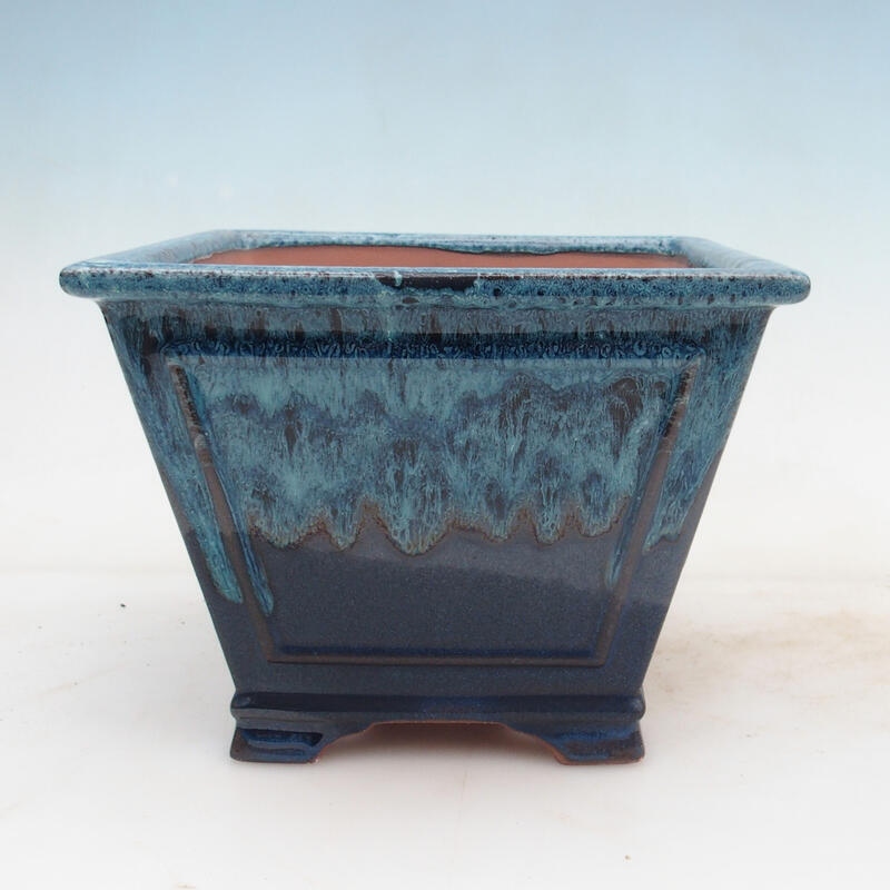 Bonsaischaal 20,5 x 20,5 x 15 cm, kleur blauw