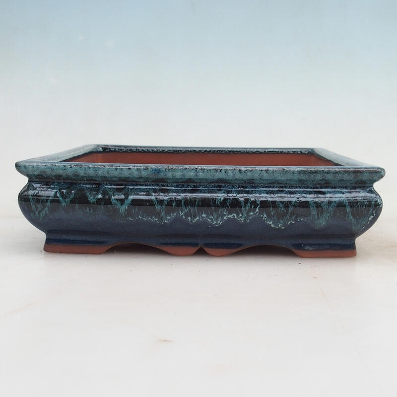 Bonsaischaal 20,5 x 20,5 x 5,5 cm, kleur blauw