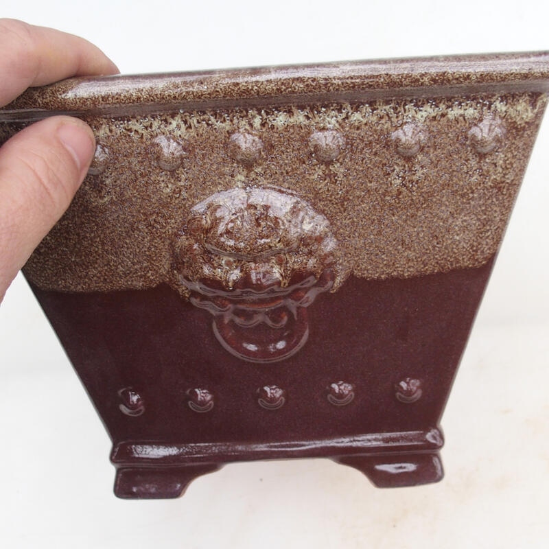 Bonsaischaal 20 x 20 x 15,5 cm, bruin