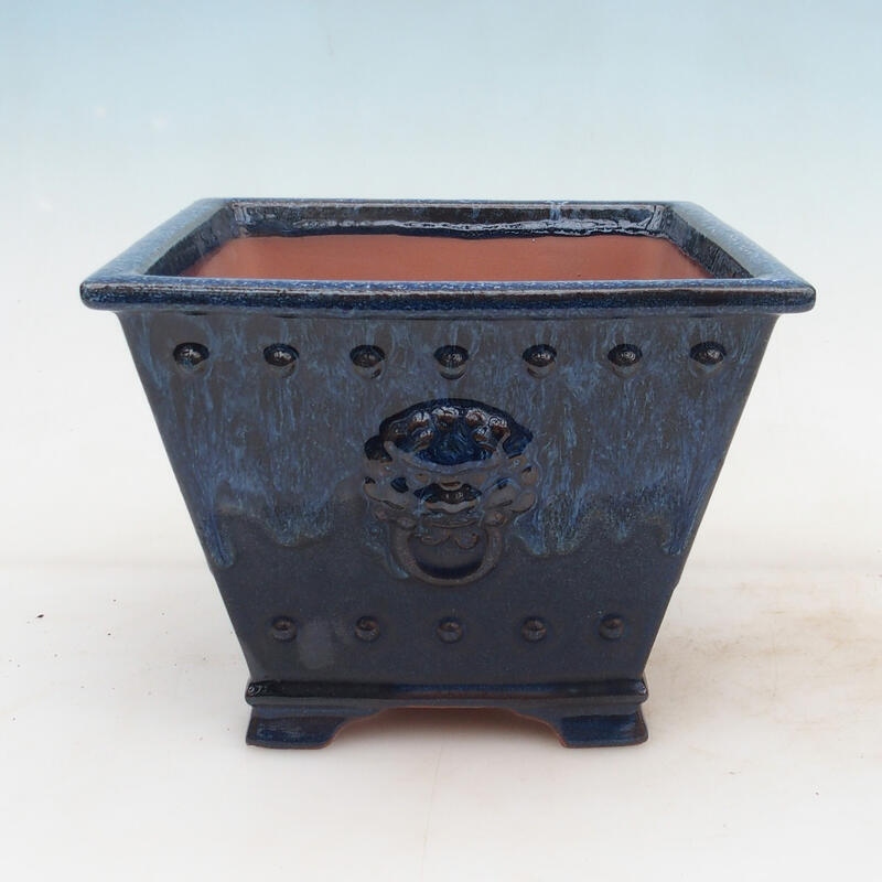 Bonsaischaal 20 x 20 x 15,5 cm, kleur blauw