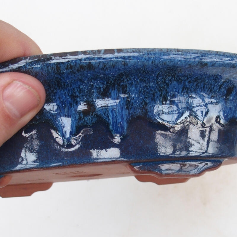 Bonsaischaal 21 x 14 x 5 cm, kleur blauw