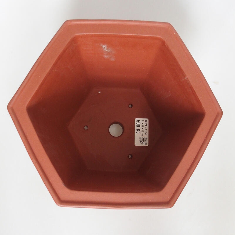 Bonsaischaal 21 x 18 x 16 cm, baksteenkleur