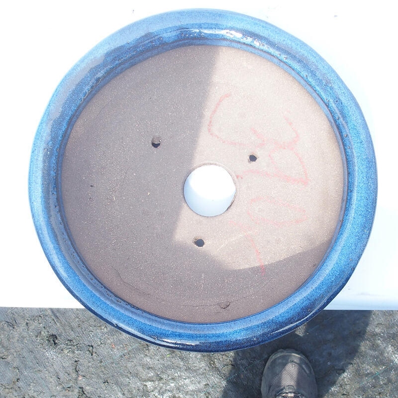 Bonsaischaal 22 x 22 x 5,5 cm blauw