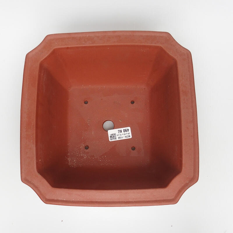 Bonsaischaal 23 x 23 x 13 cm, baksteenkleur