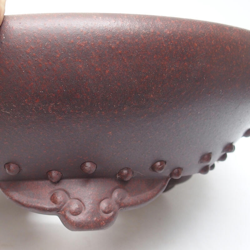 Bonsaischaal 29 x 29 x 9,5 cm, kleur bruin-zwart