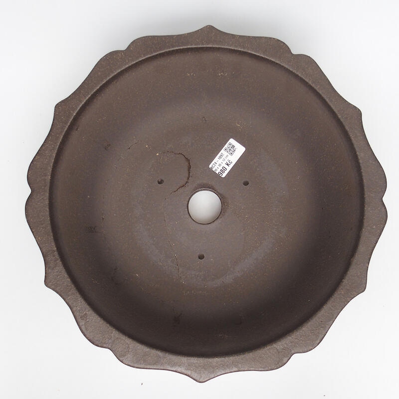 Bonsaischaal 30 x 30 x 12 cm, kleur okerbruin