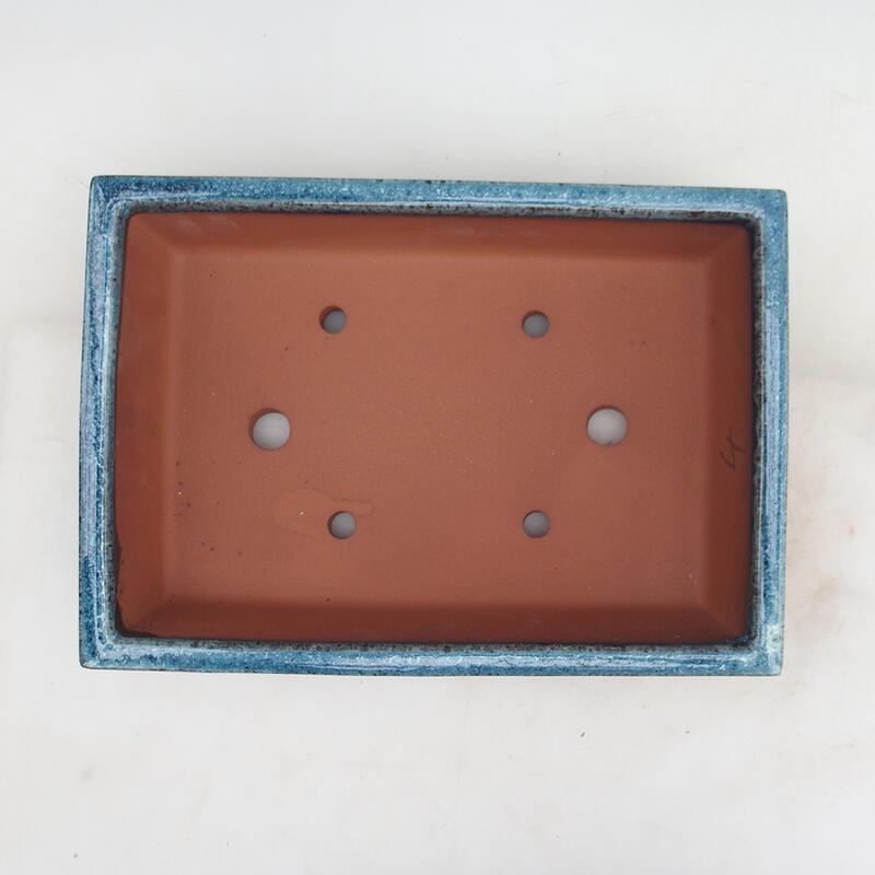 Bonsaischaal 31 x 22 x 8 cm, kleur blauw-wit