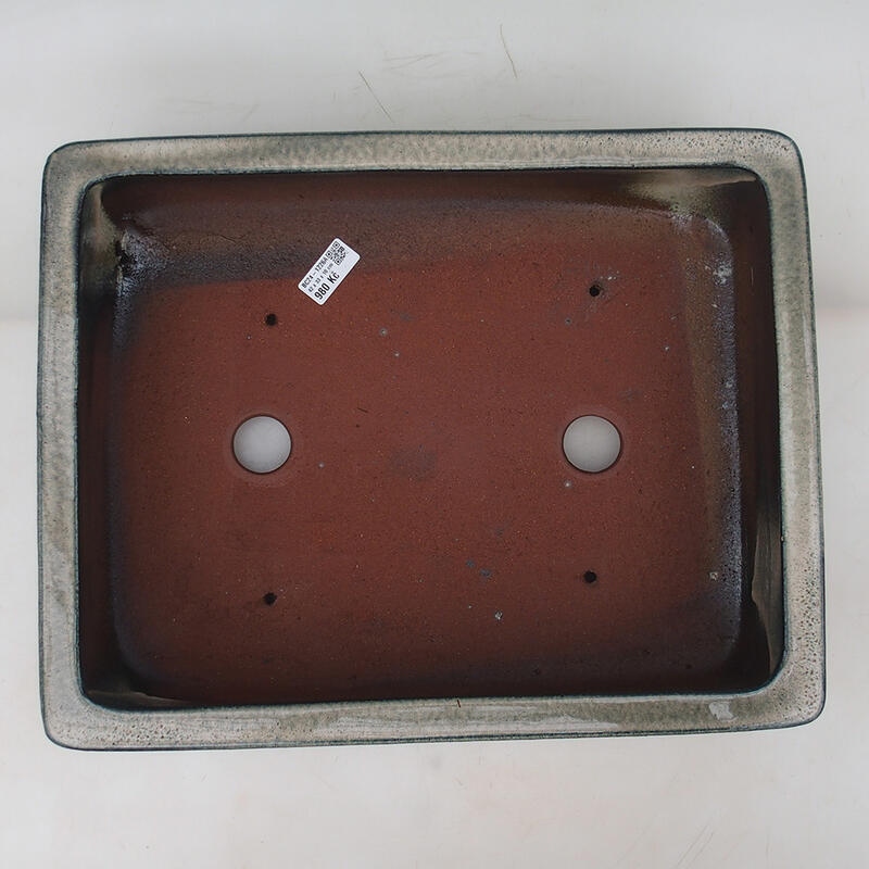 Bonsaischaal 42 x 33 x 11 cm, kleur blauw-beige - alleen transport per pallet