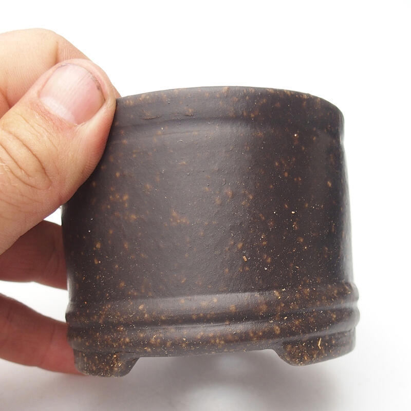 Bonsaischaal 7,5 x 7,5 x 6,5 cm, kleur bruin oker