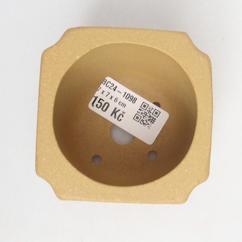 Bonsaischaal 7 x 7 x 6 cm, kleur oker