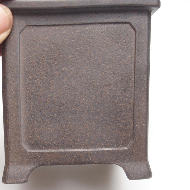 Bonsaischaal 9,5 x 9,5 x 10 cm, kleur bruin oker