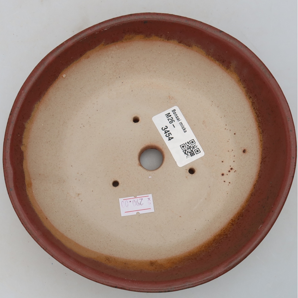 Bonsaischaal van keramiek 17,5 x 17,5 x 5 cm, roze