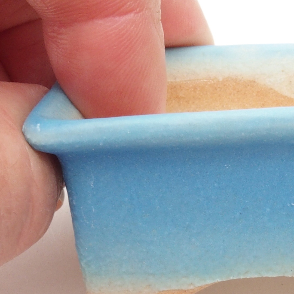 Mini bonsaischaal 5,5 x 4 x 2,5 cm, kleur blauw