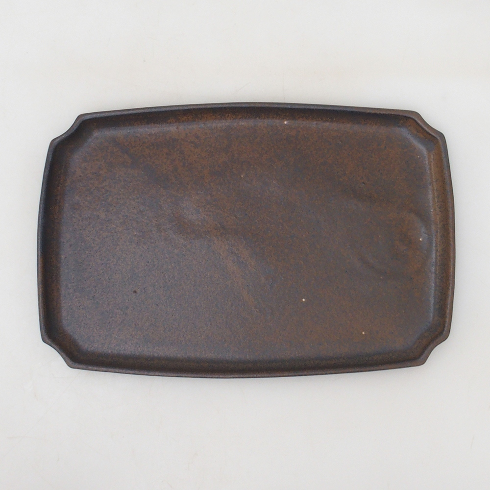 Bonsai kom + schotel H07 - 30 x 20,5 x 8 cm - bruin