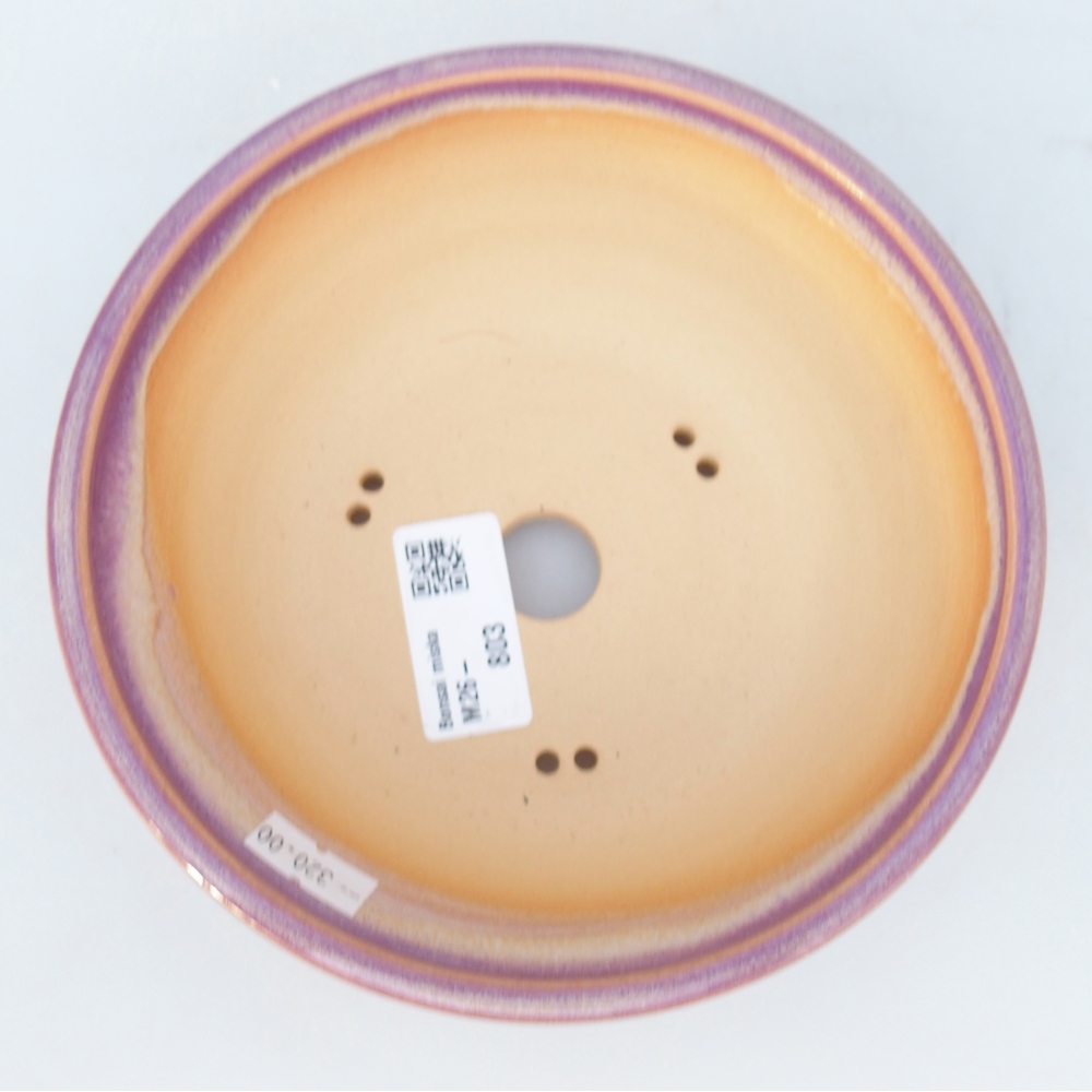 Bonsaischaal van keramiek 16 x 16 x 5,5 cm, kleur paars